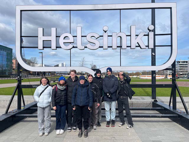 Die Schülergruppe in Helsinki.
