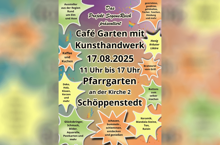 Plakta Café Garten im Pfarrgarten vom SegensReich