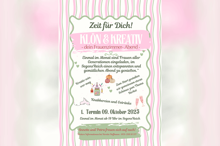 Mit Klön und Kreativ gibt es im Schöppenstedter SegensReich ein neues Freizeitangebot für Frauen zum Basteln und Beisammensein.