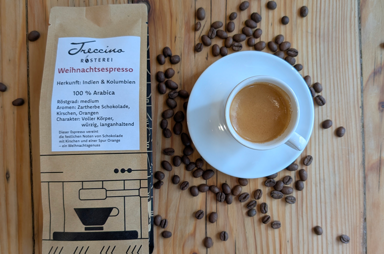 Kaffeerösterei Treccino, Weihnachtskaffee, Weihnachtsespresso, Wolfenbüttel, Kaffee, Espresso, Kaffeebohnen, Hermit