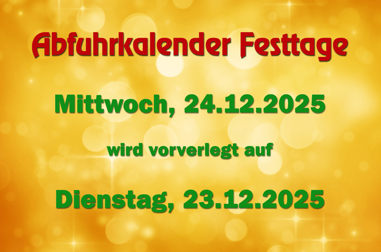 Feiertag 3 Abfuhren ALW AbfallApp