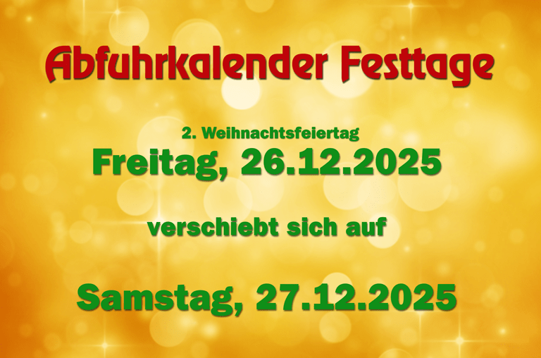 Feiertag 5 Abfuhren ALW AbfallApp